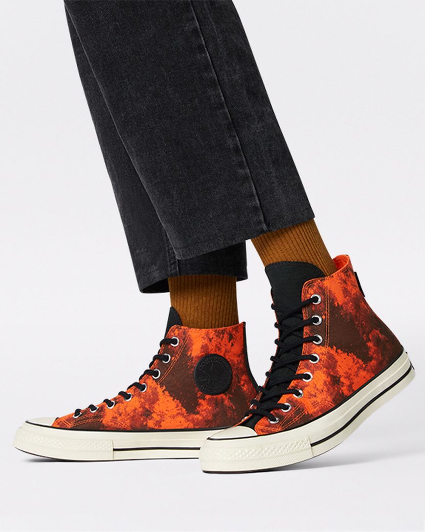 Dámské Boty Vysoké Converse Chuck 70 GORE-TEX® Oranžové Černé | CZ PVSU75